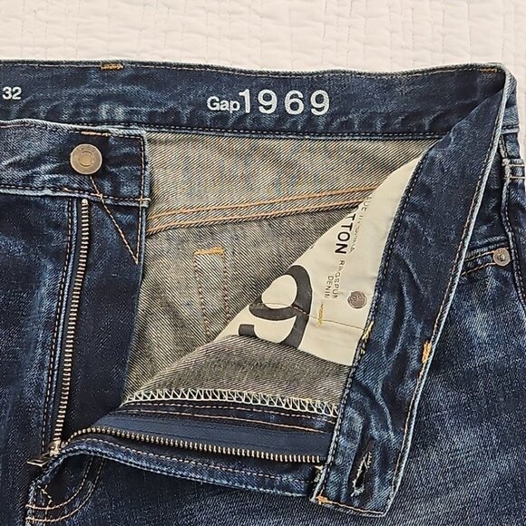 Gap Easy Vintage Jeans Men's 35x32 Medium Wash Straight Leg EUC Y2K Feathering - Picture 10 of 16